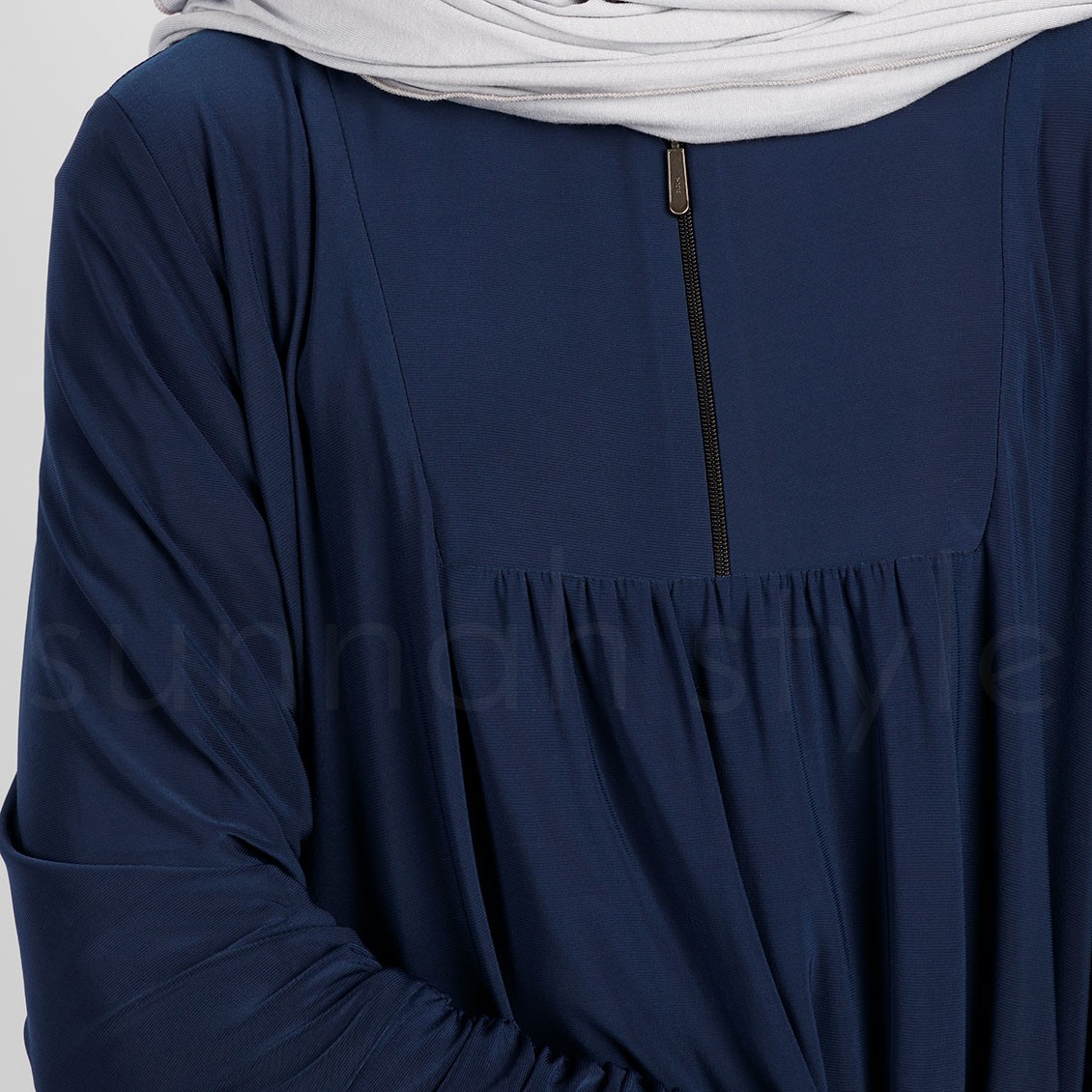 Sunnah Style Girls Flourish Jersey Abaya Navy Blue